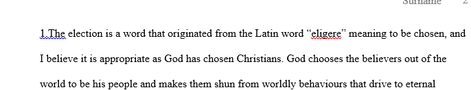 Answer preview The word election has a Latin origin “eligere” which means to be picked out or chosen