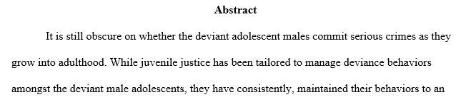 Are males who are labeled as deviants as adolescents more likely to commit crimes as adults?