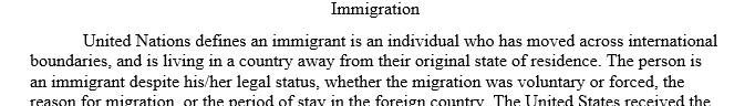 Describe the current trends in immigration. What are the effects of immigration on society the economy culture education and or individuals?