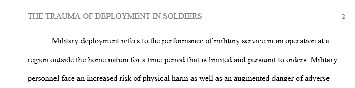 Discuss the consequences of the type of traumatization you have chosen as the focus of your paper.