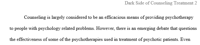 Examine the dark side if the counselling movement ; has it done more harm than good?