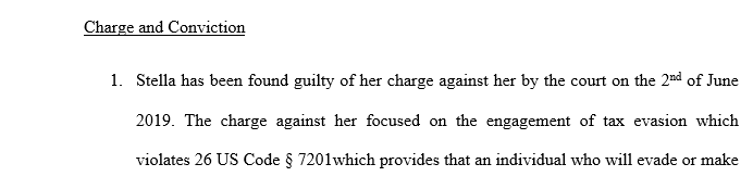 Explain how your recommended punishment will deter Stella from committing similar crimes in the future.