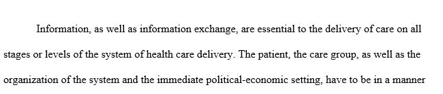 Hebda and Czar (2013) explain that “successful implementation of clinical information systems is determined by the complex interaction