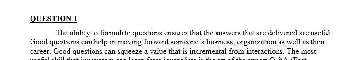 Please summarize the high level article and the specific process article on how to develop questions.