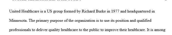 Research a health care organization or a network that spans several states within the U.S.