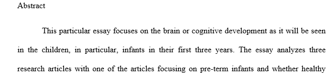 Research-based examination of an area of human development analysis of research findings on the topic and how the findings are useful in a professional setting.