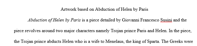 This research paper should be on the Abduction of Helen by Paris by Giovanni Francesco Susini.