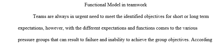 What are the four stages of the functional model of decision making? Briefly describe the importance of each. Recall a time when you observed this process in action.