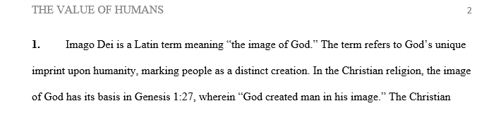 What is the Christian concept of the imago Dei? How might it be important to health care, and why is it relevant?