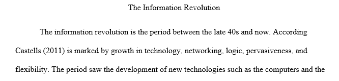 What is the Information Revolution and how has it evolved in the last decades regarding its foundational features