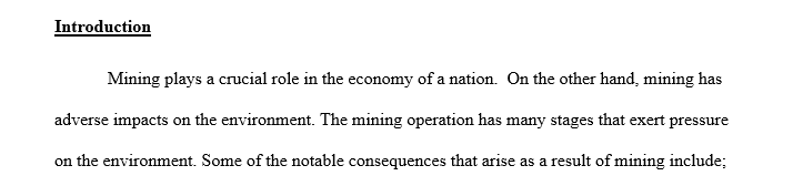 What is the impact of mining on groundwater?