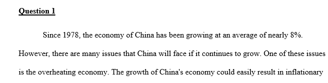 What issues will China face if it continues to grow?