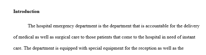 Why hospital emergency department should be used to treat mental health patients?