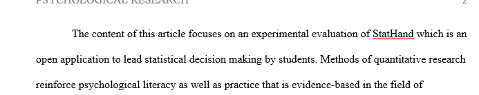 Write an article critique, noting the strengths and weaknesses of the research design, the content of the article itself