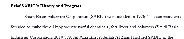 Choose a Middle Eastern organization in which you are currently working, or with which you are familiar. Provide a brief description of the organization