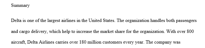 Describe and analyze the marketing strategy and the e-commerce platform of the company Delta Air Lines