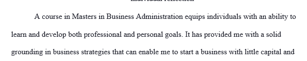 How have the content and assignments changed the way you think of your role within the organization and the way you will practice your profession?