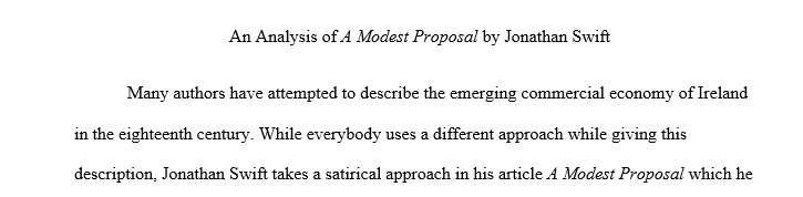 In the fourth and fifth body paragraphs ,what are some modern contextual examples that might parallel swifts clever means of social commentary?