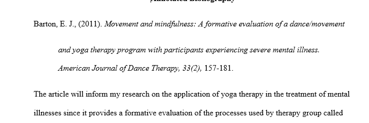 Revised from earlier in the quarter, this document must contain a citation and annotation for every source you refer to throughout the proposal