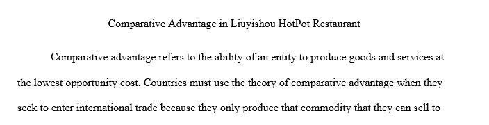 Using the Theory of Comparative Advantage, please analyze the company’s overall supply-chain strategies: