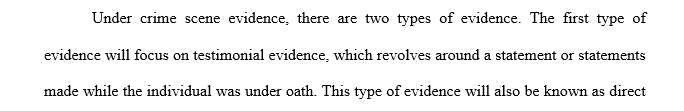 What is associative evidence? Explain the difference between the two types of associative evidence