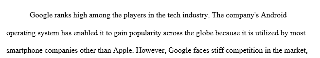 Your sample essay's subject is "Should Google continue making phones?"