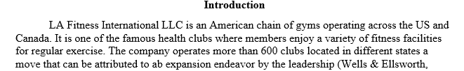 could you write a 3 parts of LA Fitness company that included (introduction, overview and key activities) in 2pages