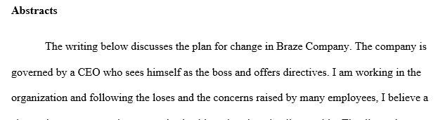 Develop a plan to become a change agent for a particular issue in your workplace or organization.