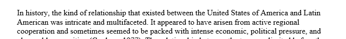 HOW DID THE RELATIONSHIP BETWEEN THE UNITED STATES AND LATIN AMERICA CHANGE DURING THE NINETEENTH CENTURY?