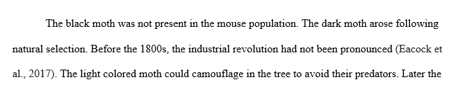 When comparing these two examples of melanism in populations what are the implications of the fact that the “dark gene” initially was not present in the mouse population?