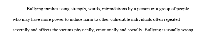 discuss any laws or programs that are developed in response to these victims(of bullying)