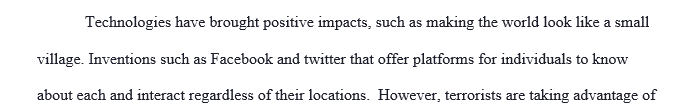 In what ways are terrorists using technologies such as broadband and wireless to their advantage? Cite recent examples in your explanation.