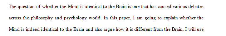 Is the mind identical to the brain