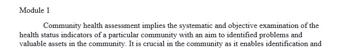 Using the Tool Kit in the learning materials, describe from the set of criteria you will use to guide and determine the prioritization process upon community health assessment analysis.