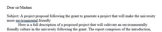 Based on some research, write a 2-page single-spaced proposal applying for one of the grants.