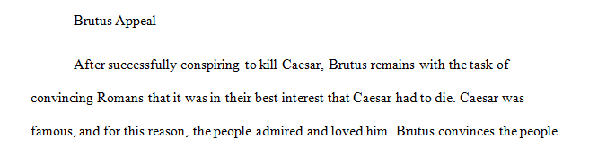 Break down Brutus’ speech into sections, and analyze it section by section