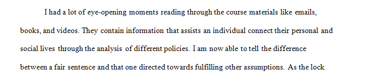 Compare and contrast any two chapters (assigned after the mid term) from the Flawed CJ Policies reader.