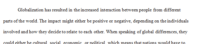 Compare and contrast their approaches to understanding the cultural dimension modality of globalization.