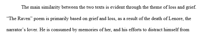 Compare the work of poetry vs. the work of fiction. Explain the ways in which these works are alike. For example both pieces use humor to 