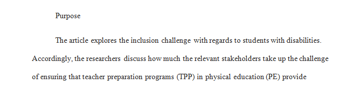 Complete two abstracts of research articles related to your group proposal topic(student with disabilities) .