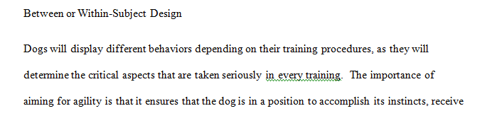 Create a Method section for a study looking at performance in agility school for a dog taught by a professional trainer