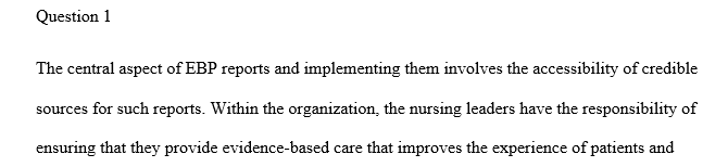 Describe one internal and one external method for the dissemination of your EBP project results