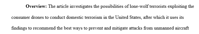 Discuss why the use of drones by terrorist groups or lone-wolf terrorists is expected to increase in the future.