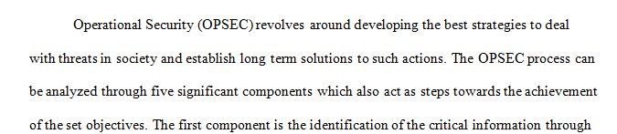 Explain the five main components of operational security (OPSEC)