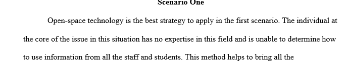 For this assignment you will be going through four scenarios. For each scenario cite at least two of the readings from the background 