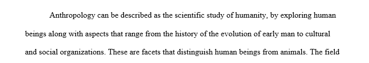 Identify which aspect(s) of the field of anthropology get you most interested in the content matter.