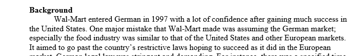 If you were Walmart, how would you change things so that Walmart is successful in Germany