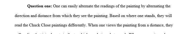 In this writing assignment you will submit a 600-750 word tiny paper in which you describe and analyze the painting process 