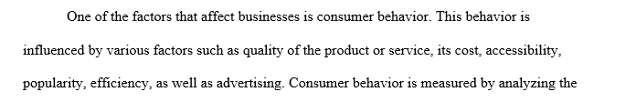 In your final journal assignment discuss what you learned about your consumer behavior during the time of journaling. What are 