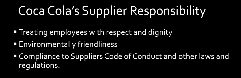 In your own words explain how each aspect of your Supplier Code of Conduct is committed to ethical business practices and society 